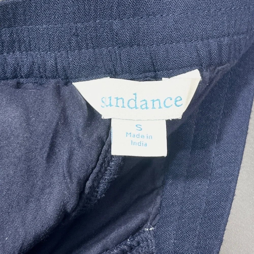 Sundance Giselle Dream Navy Blue Drawstring Pants with White Trim - Picture 4 of 6